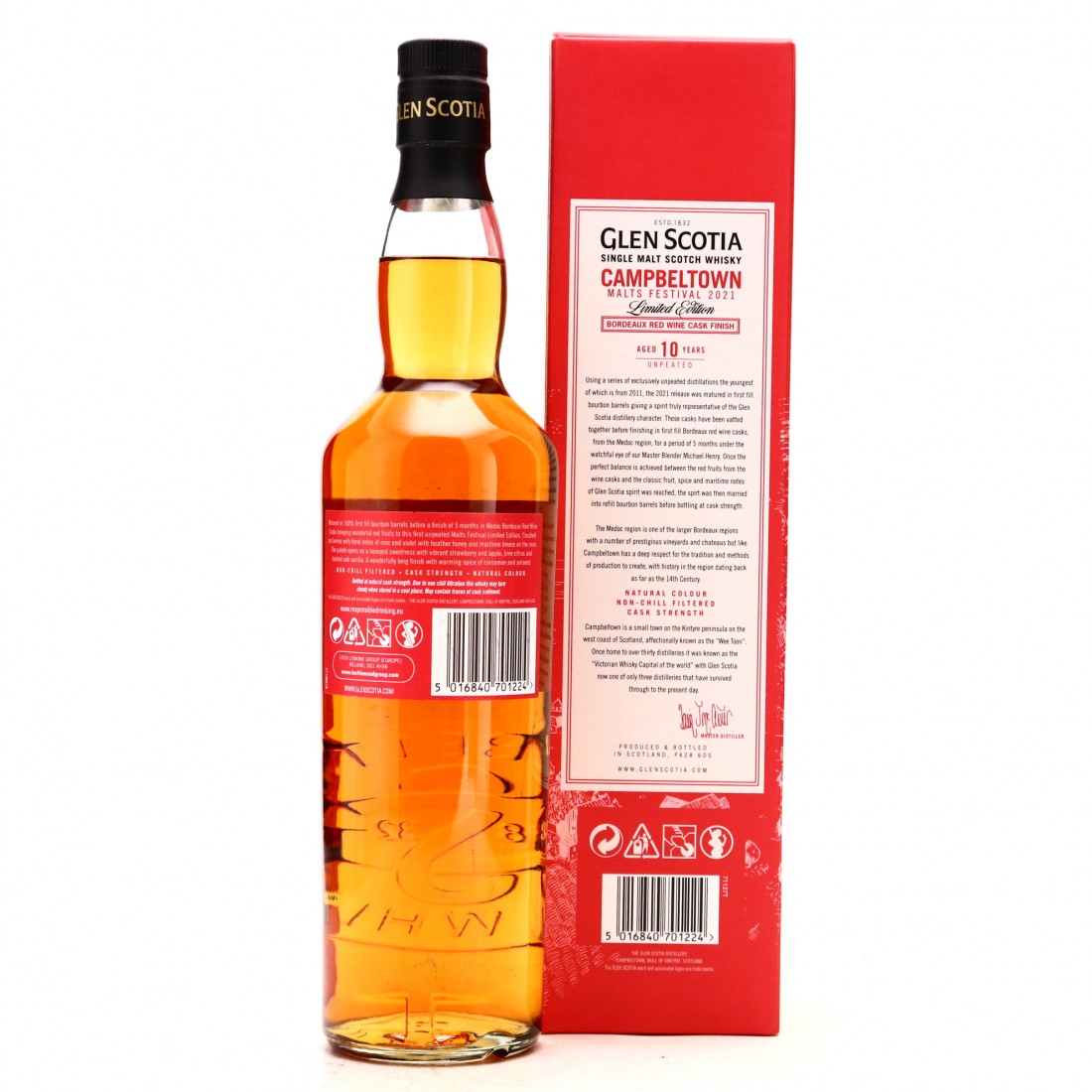 Glen Scotia 10 Year Old Bordeaux Red Wine Cask Finish / Campbeltown