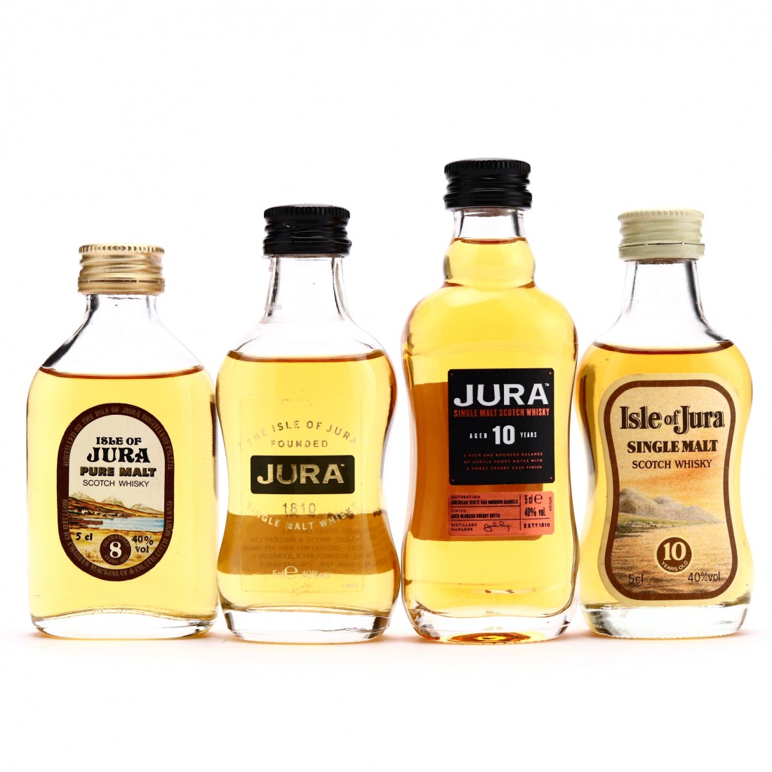 Jura Miniatures x 4 Whisky Auctioneer