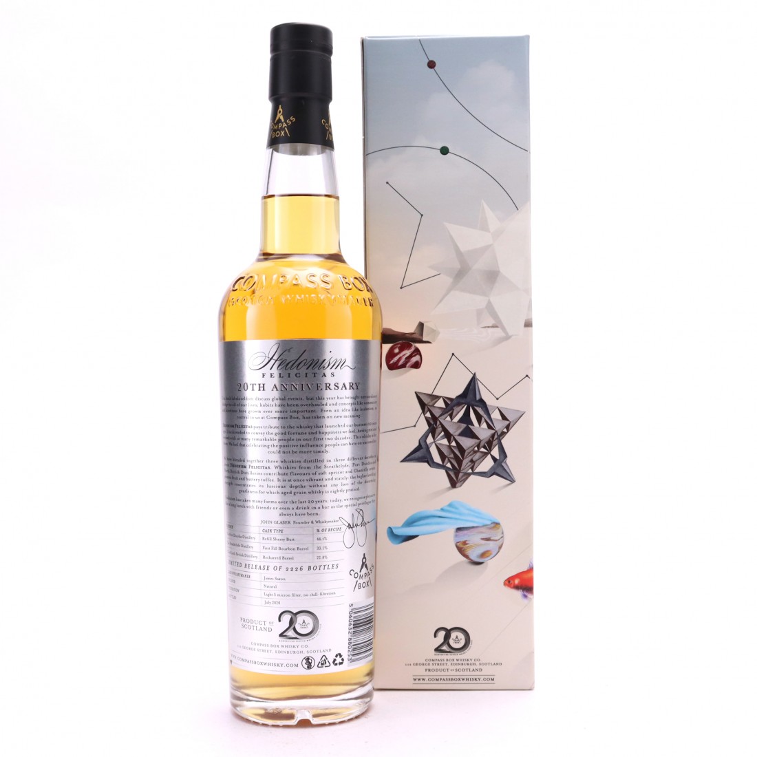 Compass Box Hedonism Felicitas / 20th Anniversary Whisky Auctioneer