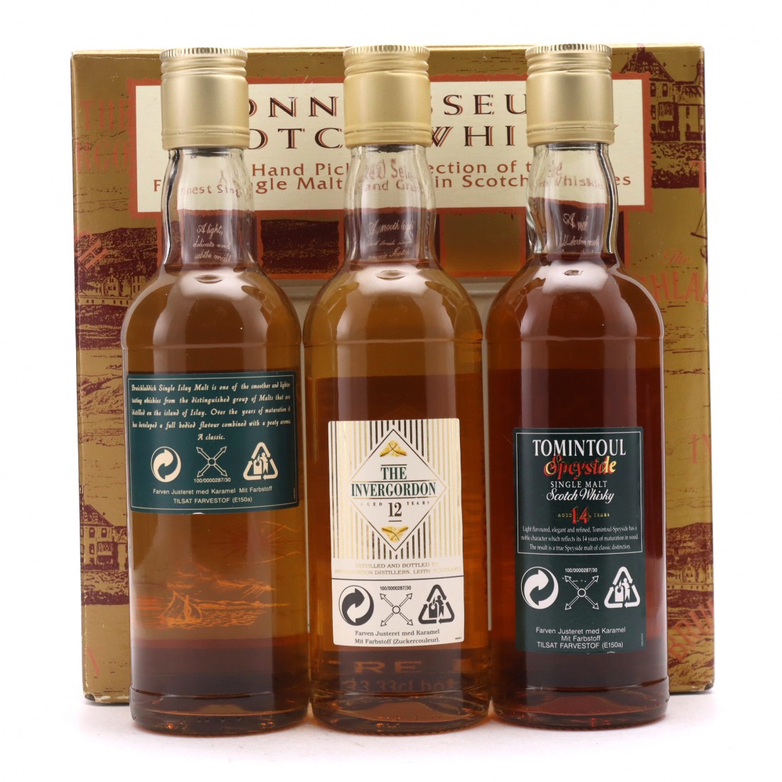Connoisseurs Scotch Whisky Gift Pack 3 x 33.3cl 1990s Whisky Auctioneer