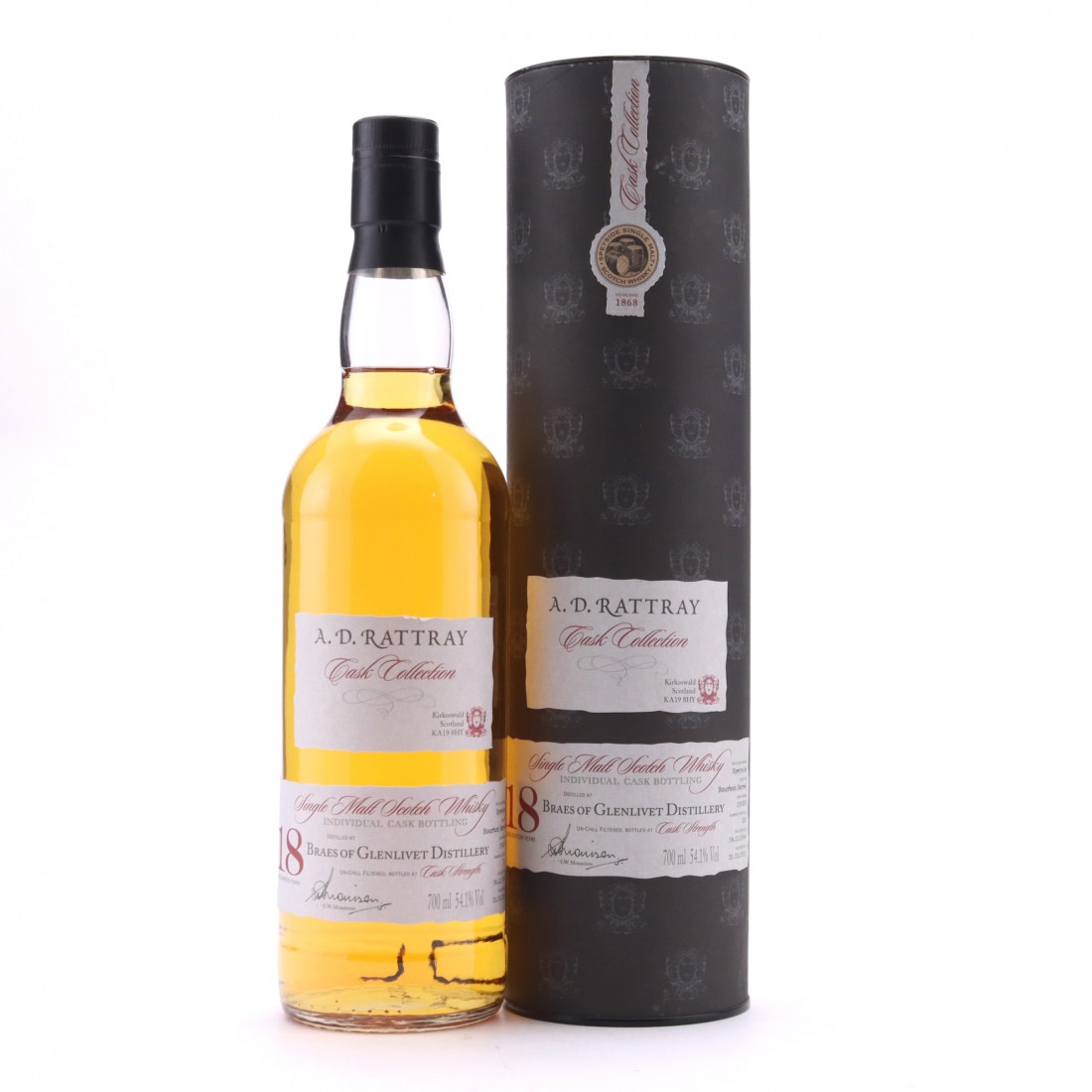 Braes of Glenlivet 1994 A.D. Rattray 18 Year Old Whisky Auctioneer