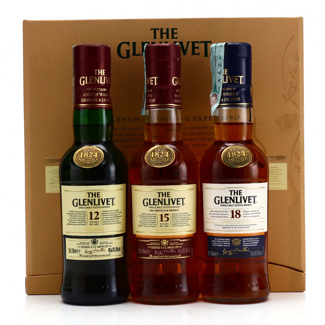 Glenlivet Tasting Experience 3 x 20cl Whisky Auctioneer