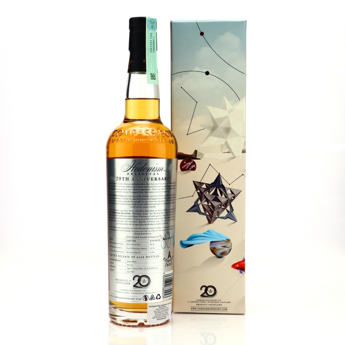 Compass Box Hedonism Felicitas / 20th Anniversary Whisky Auctioneer