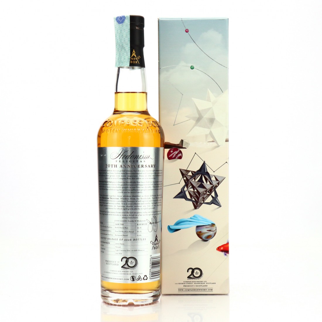 Compass Box Hedonism Felicitas / 20th Anniversary Whisky Auctioneer