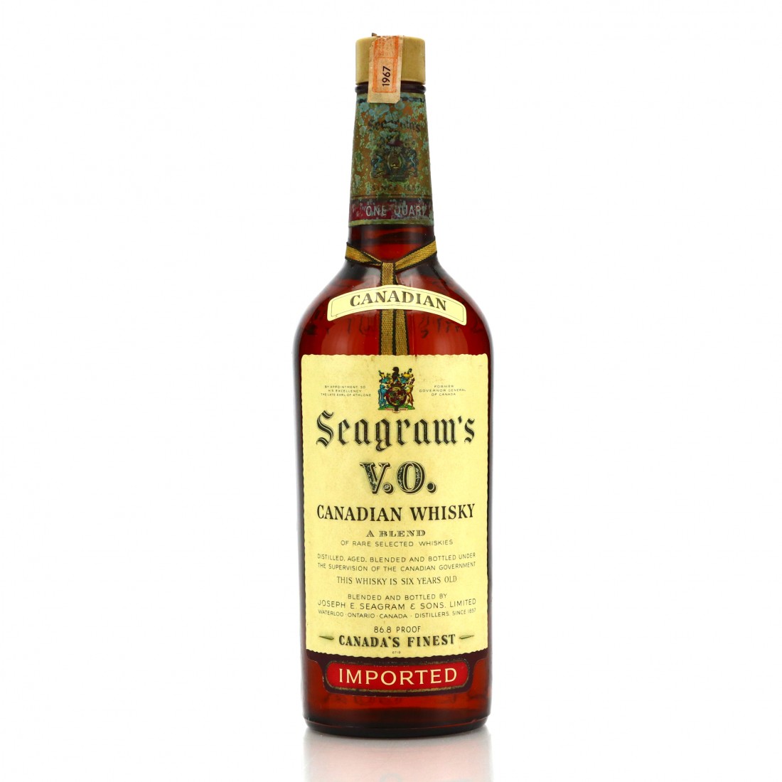 Seagram's VO 1967 Canadian Whisky Whisky Auctioneer