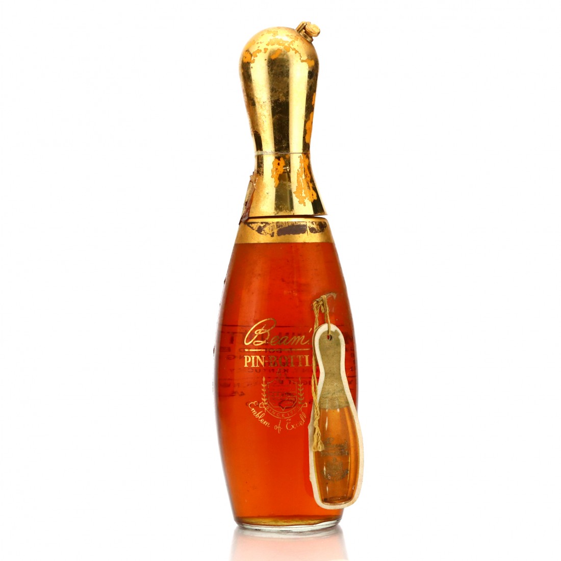 Beam's Pin Bottle 6 Year Old Bottled in Bond Bourbon 86 Proof 1970s