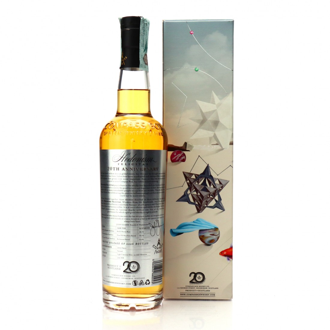 Compass Box Hedonism Felicitas / 20th Anniversary Whisky Auctioneer