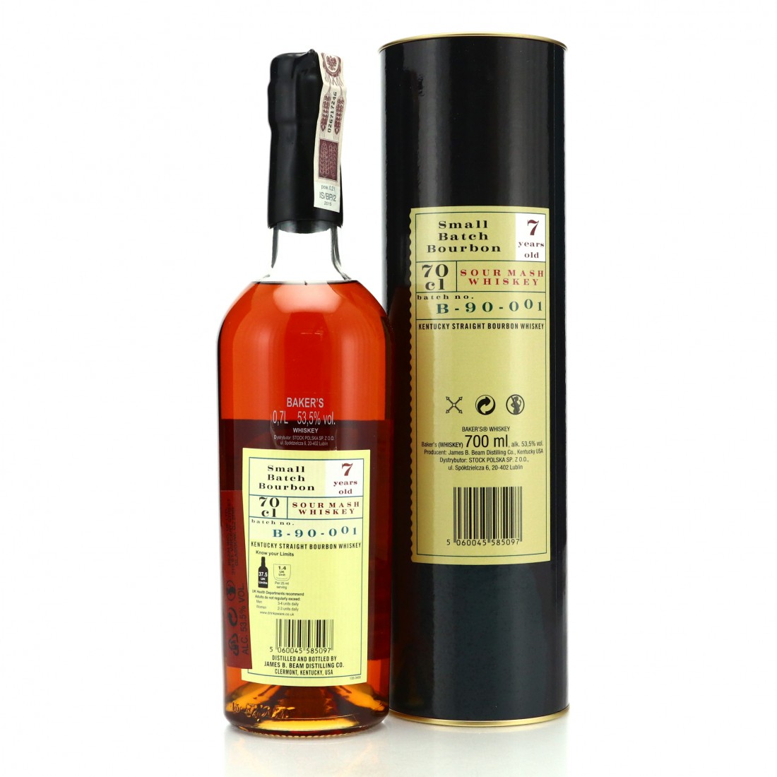 Baker's 7 Year Old 107 Proof Kentucky Straight Bourbon B90001 70cl