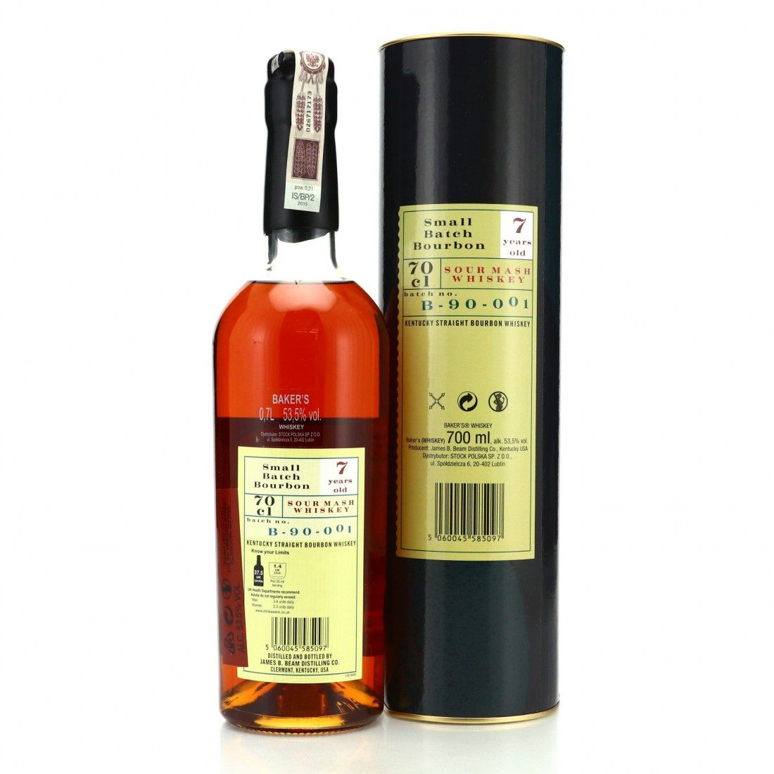 Baker's 7 Year Old 107 Proof Kentucky Straight Bourbon B90001 70cl