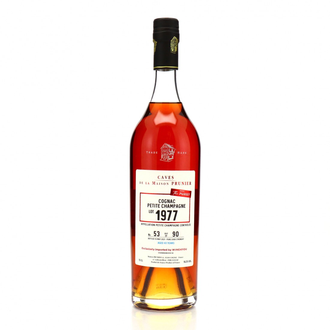 Prunier 1977 Petite Champagne Cognac / Wine4You Whisky Auctioneer