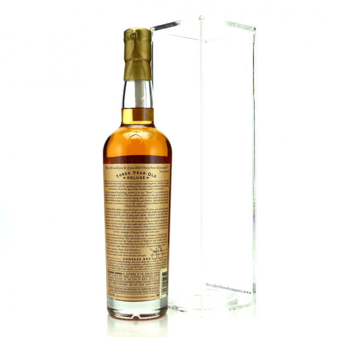 Compass Box 3 Year Old Deluxe Whisky Auctioneer