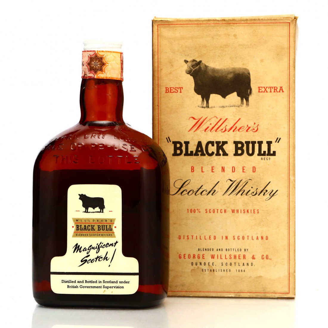 Willsher's Black Bull Scotch Whisky 1970s Whisky Auctioneer