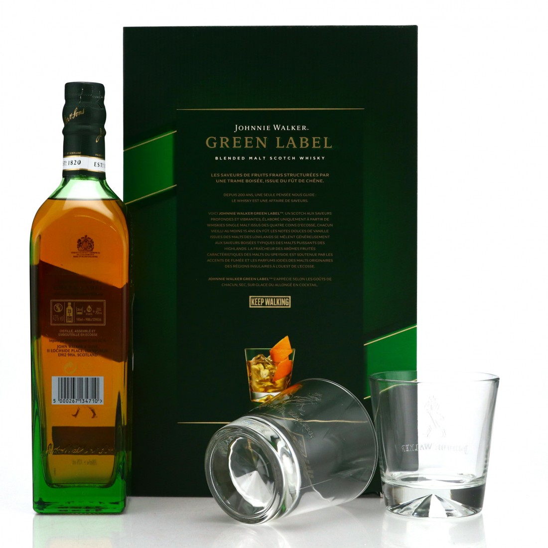 Johnnie Walker Green Label 15 Year Old 200th Anniversary Edition Gift Pack Whisky Auctioneer