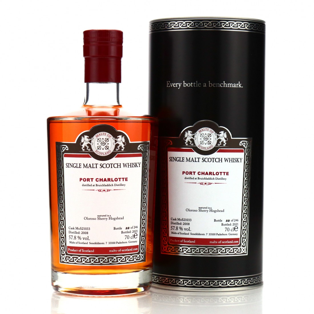 Port Charlotte 2008 Malts of Scotland Oloroso Hogshead Whisky Auctioneer