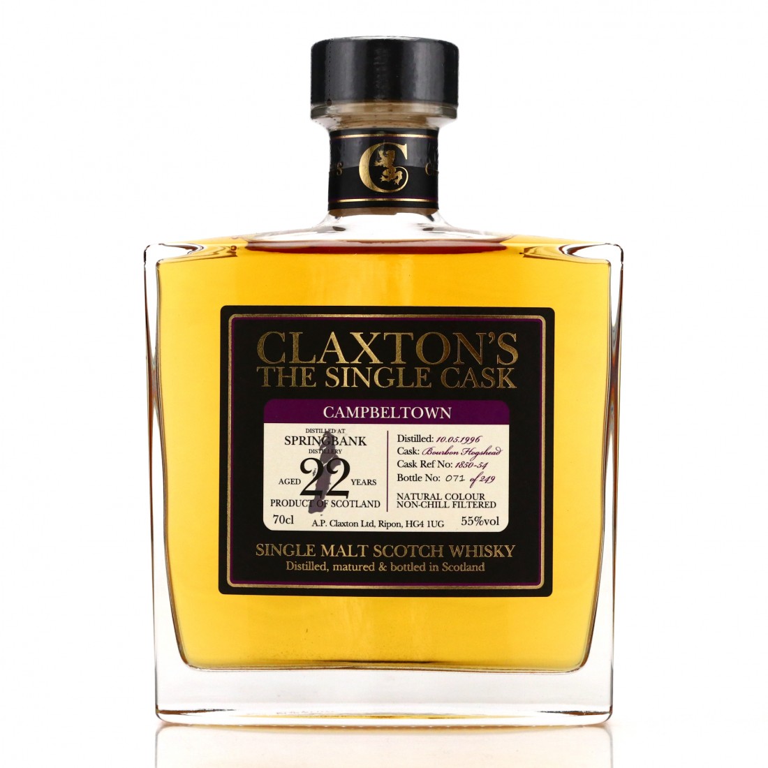 Springbank 1996 Claxton's 22 Year Old Whisky Auctioneer