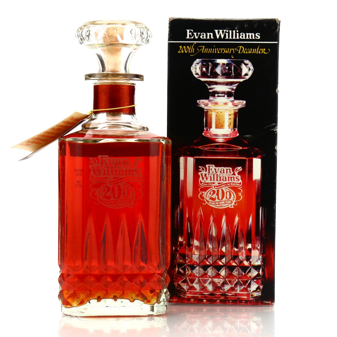 ウイスキー Evan Williams 200th Anniversary Decanter Evan Williams 200 year Anniversary Bourbon Wiskey | tlc-estate-sales