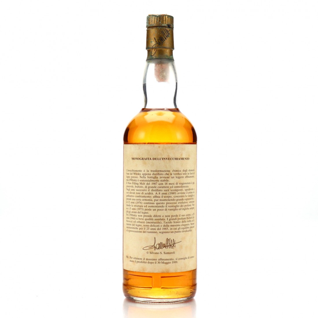 Springbank 1968 Samaroli 20 Year Old / Ageing Monography | Whisky ...