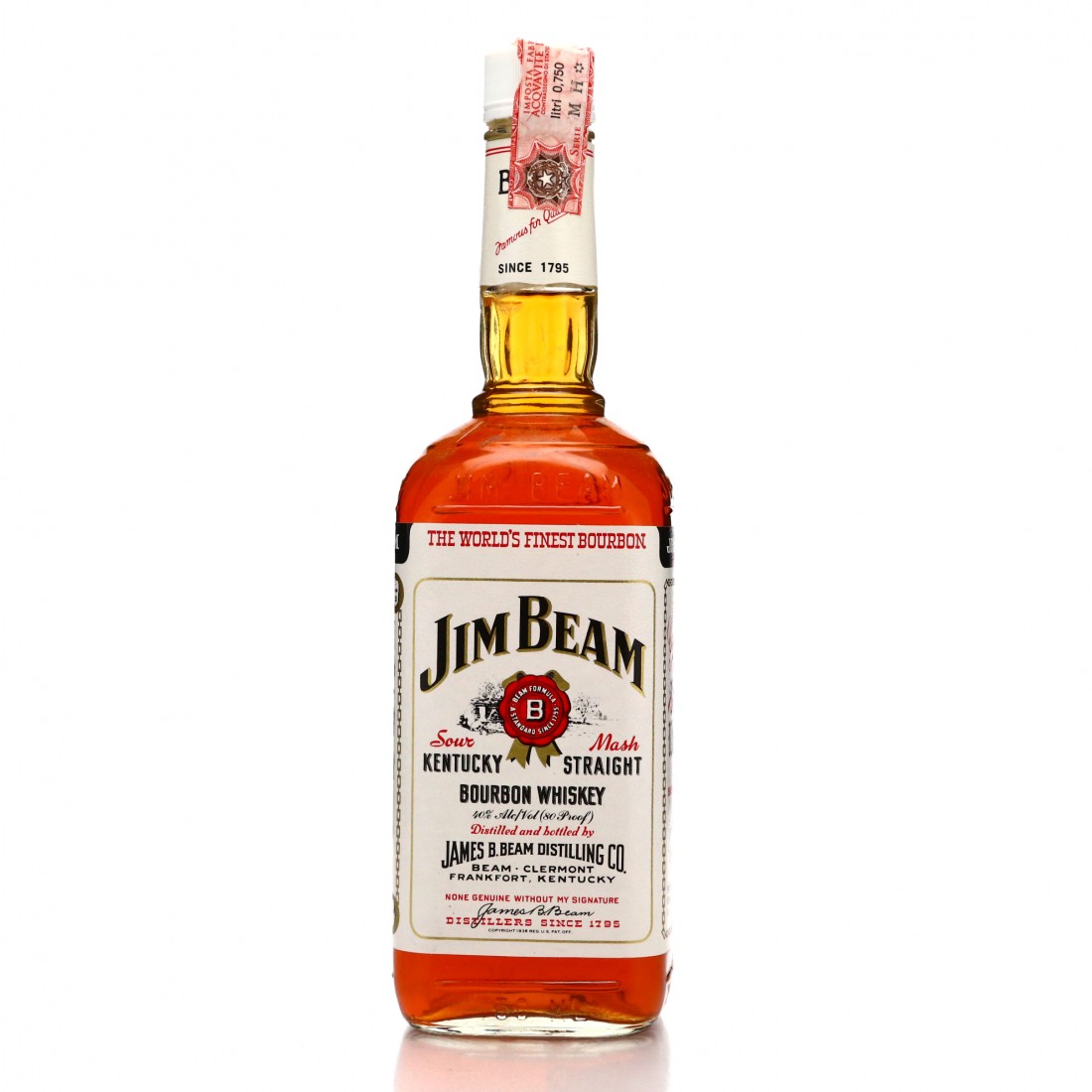 Jim Beam Kentucky Straight Bourbon 1980s / Silvio Import Whisky