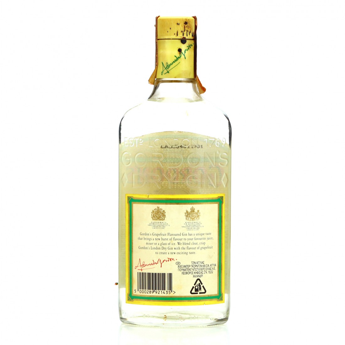 Gordon's Grapefruit London Dry Gin 1990s Whisky Auctioneer