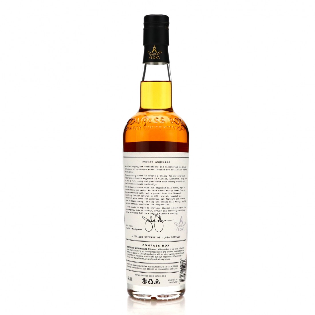 Compass Box Duokle Angelams Whisky Auctioneer