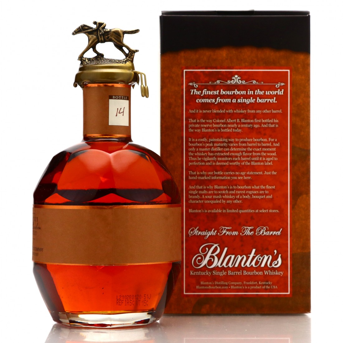 Blanton's Straight from the Barrel dumped 2021 70cl Whisky Auctioneer