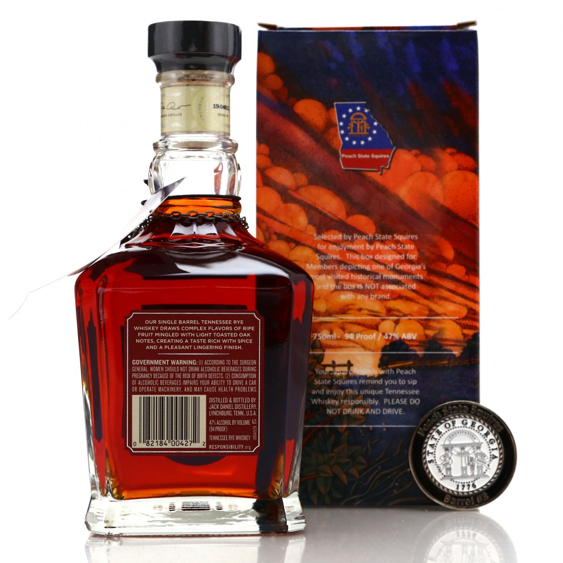 Jack Daniel's Single Barrel Rye 2019 / Peach State Squires Whisky