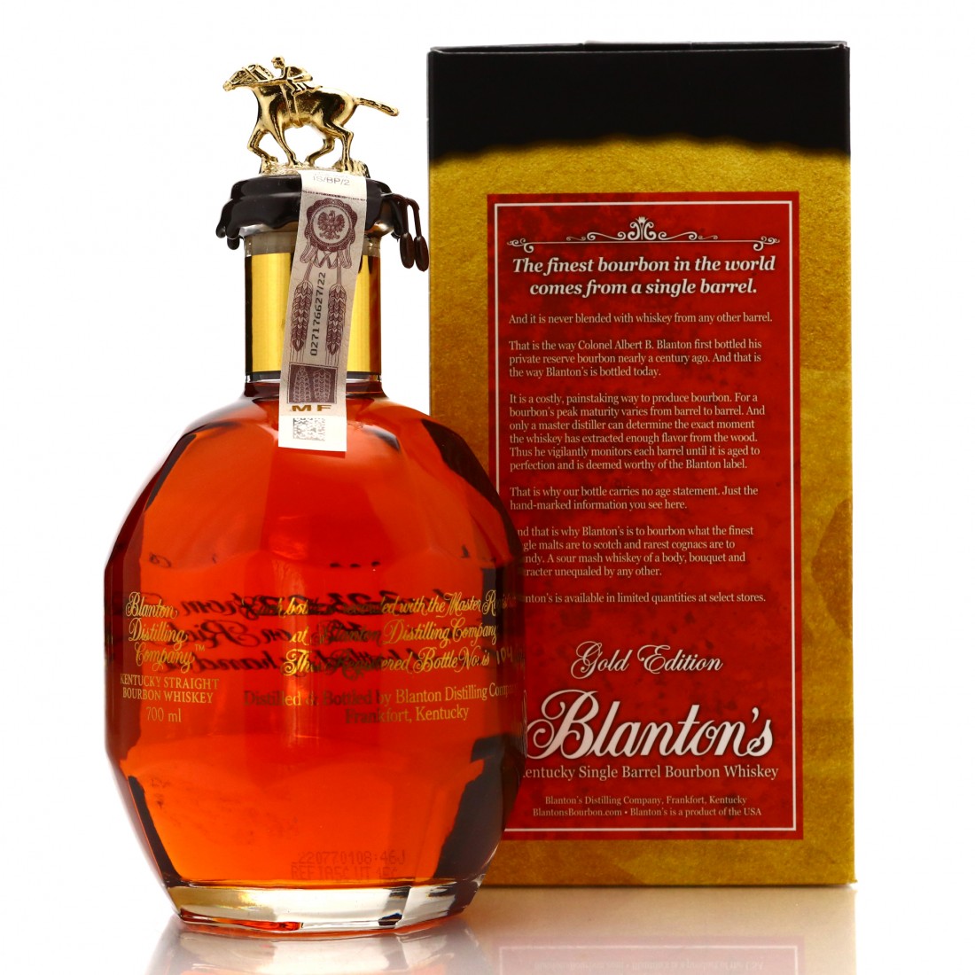 Blanton's Single Barrel Gold Edition dumped 2022 70cl Whisky Auctioneer