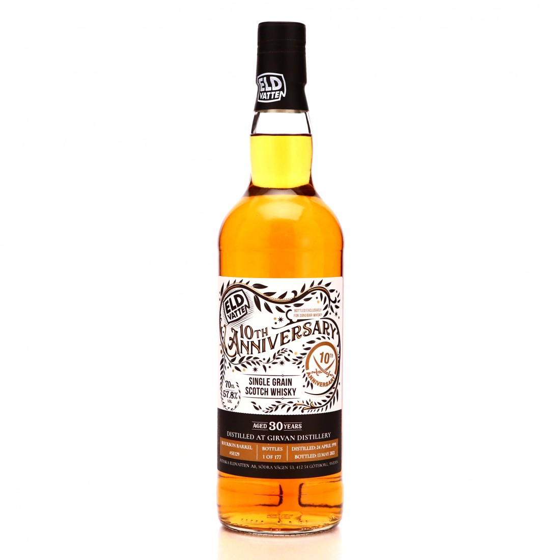 Girvan 1991 Eldvatten 30 Years Old / Sansibar 10th Anniversary Whisky