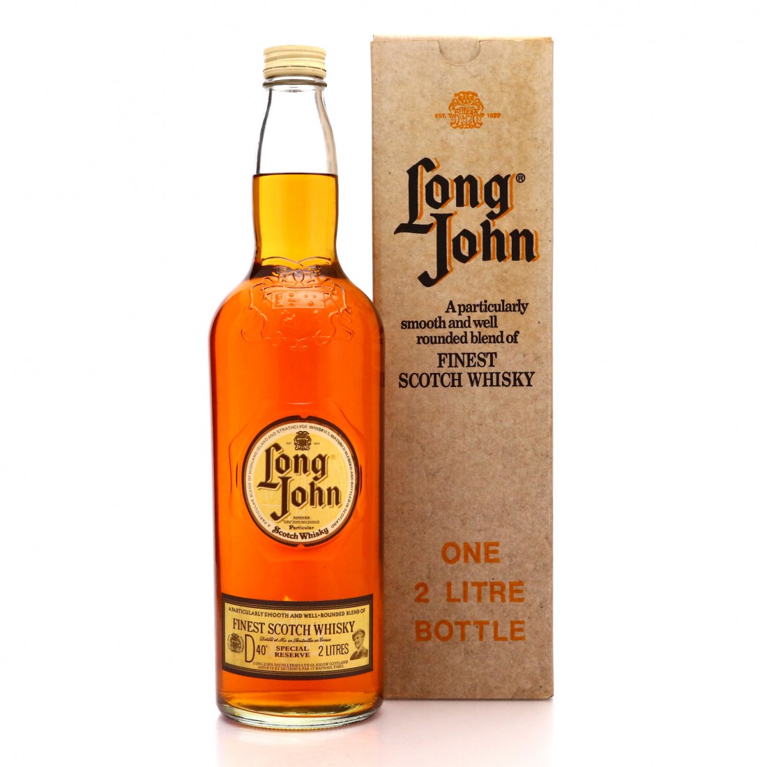 Long John Scotch Whisky 2 Litre 1970s Whisky Auctioneer