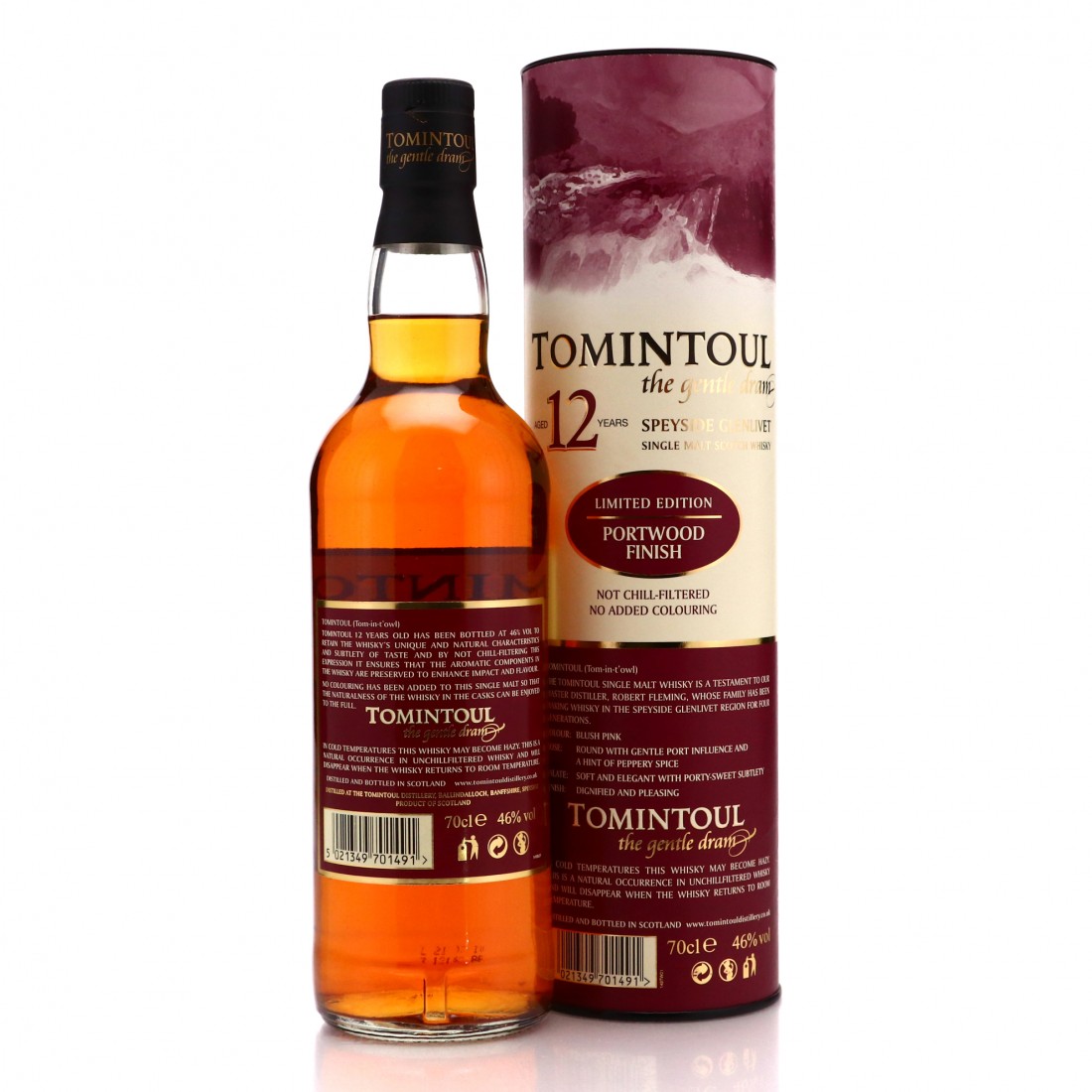 Tomintoul 12 year old portwood finish whisky auctioneer