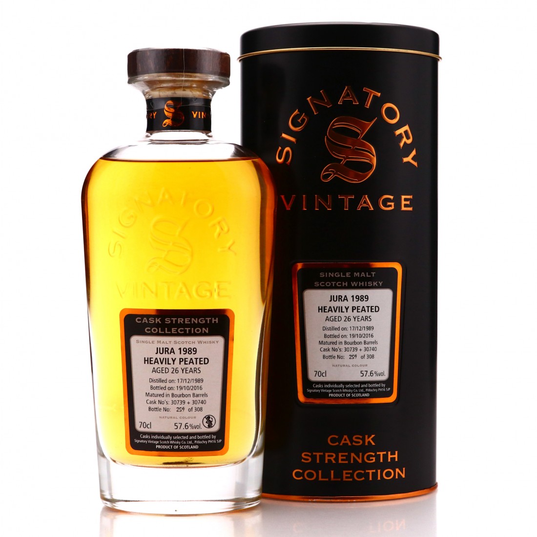 Jura 1989 Signatory Vintage 26 Year Old Cask Strength Heavily Peated ...
