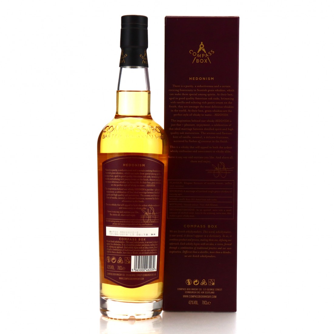Compass Box Hedonism Batch MMXVIIIC Whisky Auctioneer