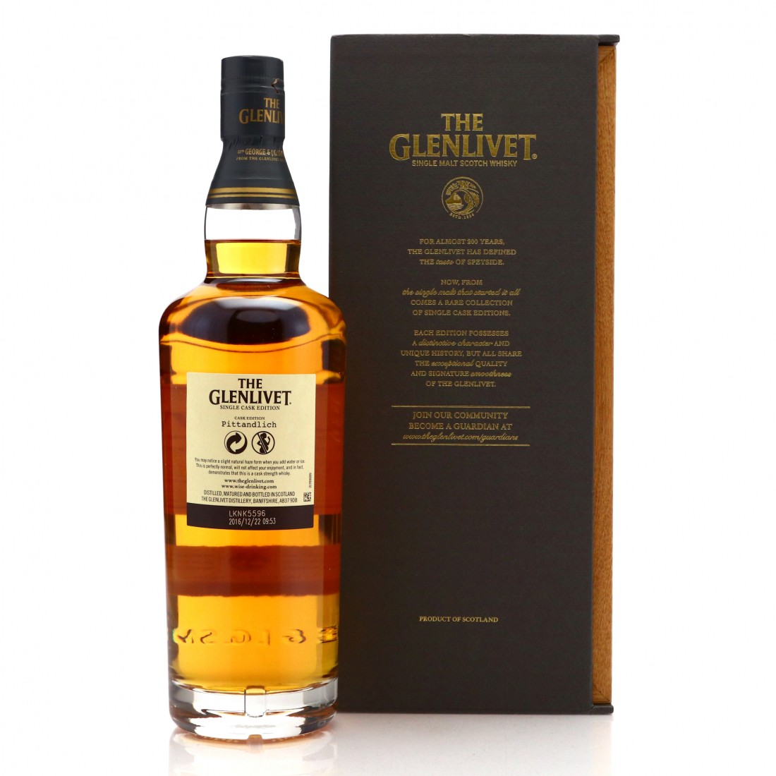 Glenlivet 15 Year Old Single Cask 5433 / Pittandlich Whisky Auctioneer
