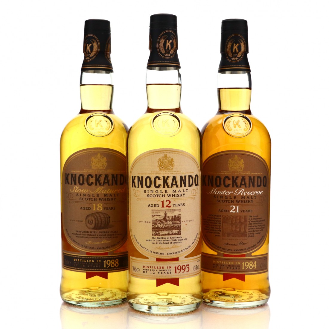 Knockando Single Malt Scotch Whisky Gift Set 3 x 70cl Whisky Auctioneer