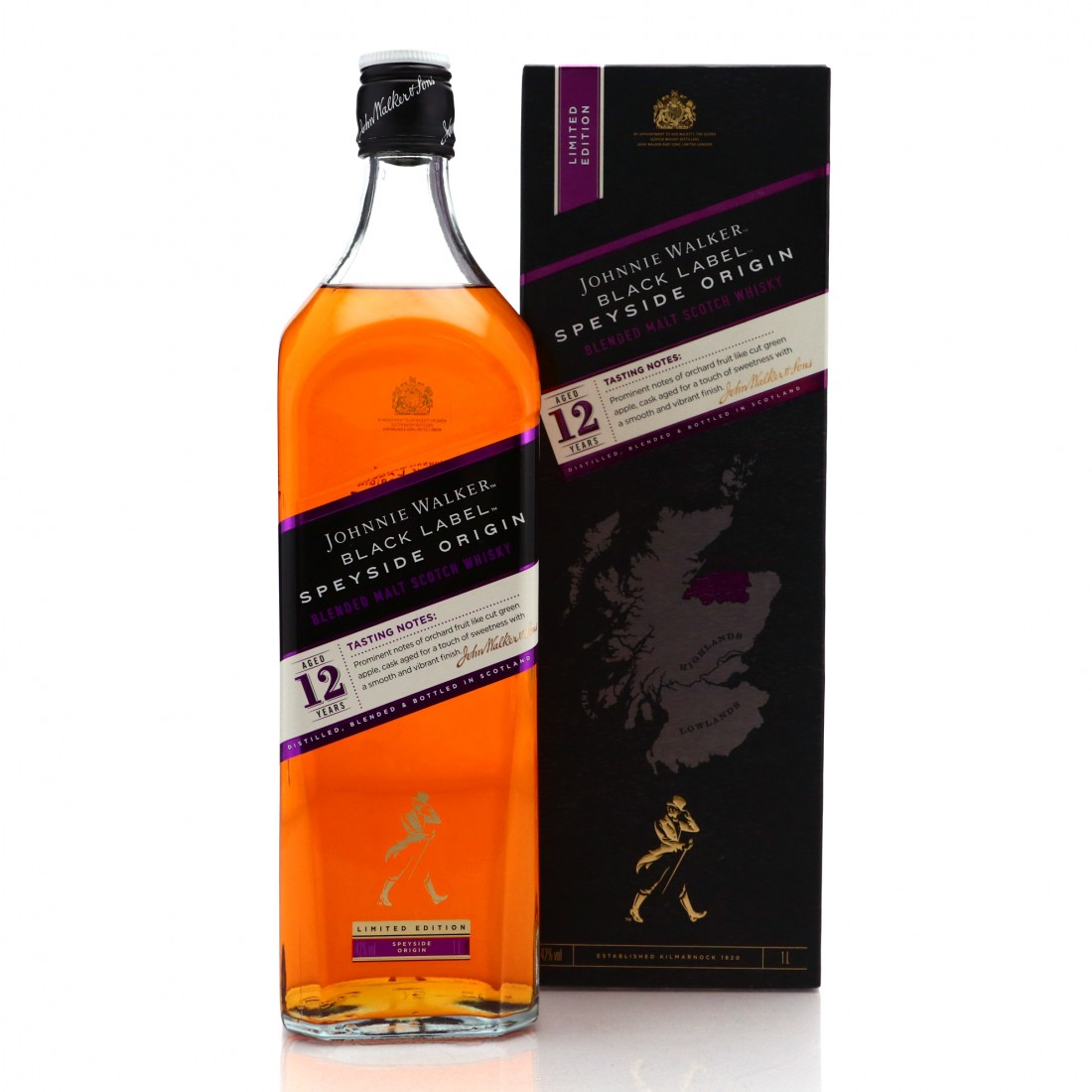Johnnie Walker Black Label 12 Year Old Speyside Origin 1 Litre | Whisky ...