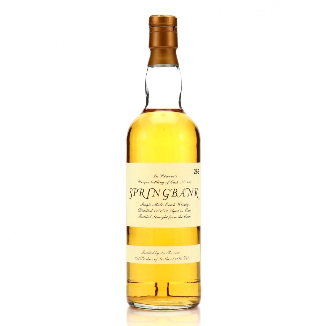 Springbank 1972 La Reserve Whisky Auctioneer