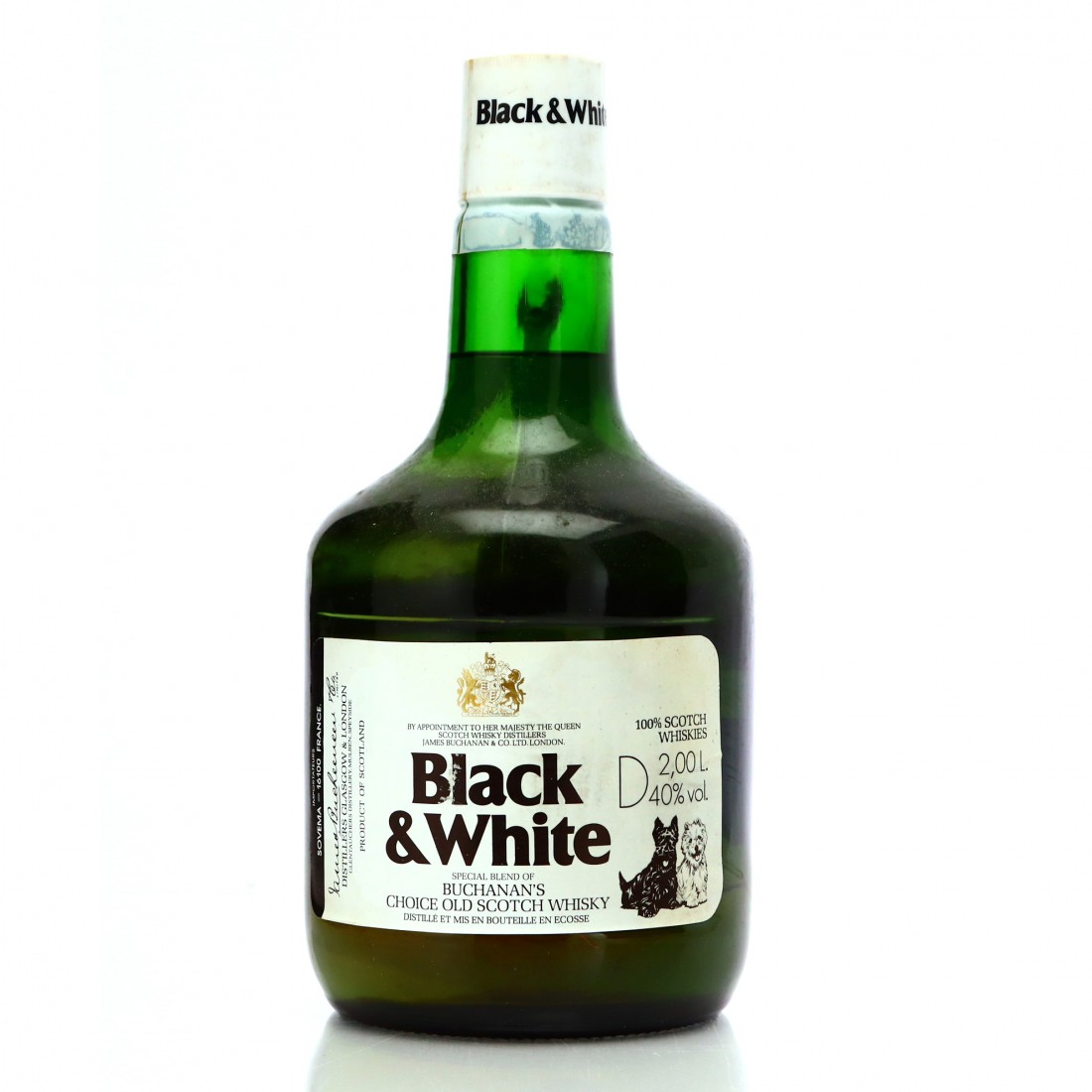 Black and White Scotch Whisky 2 Litre 1970s Whisky Auctioneer