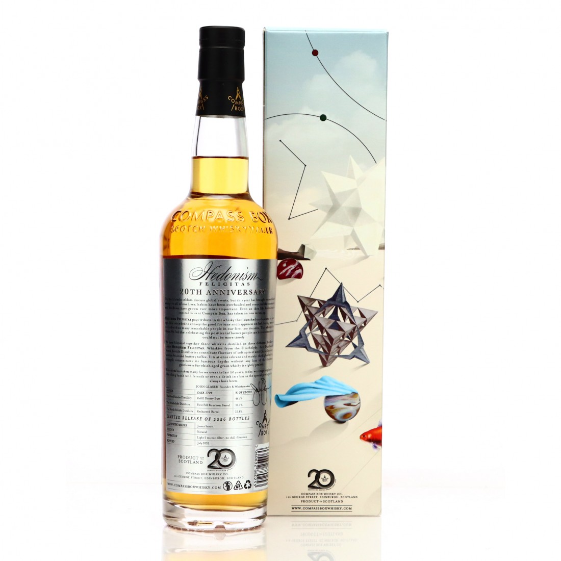 Compass Box Hedonism Felicitas / 20th Anniversary Whisky Auctioneer