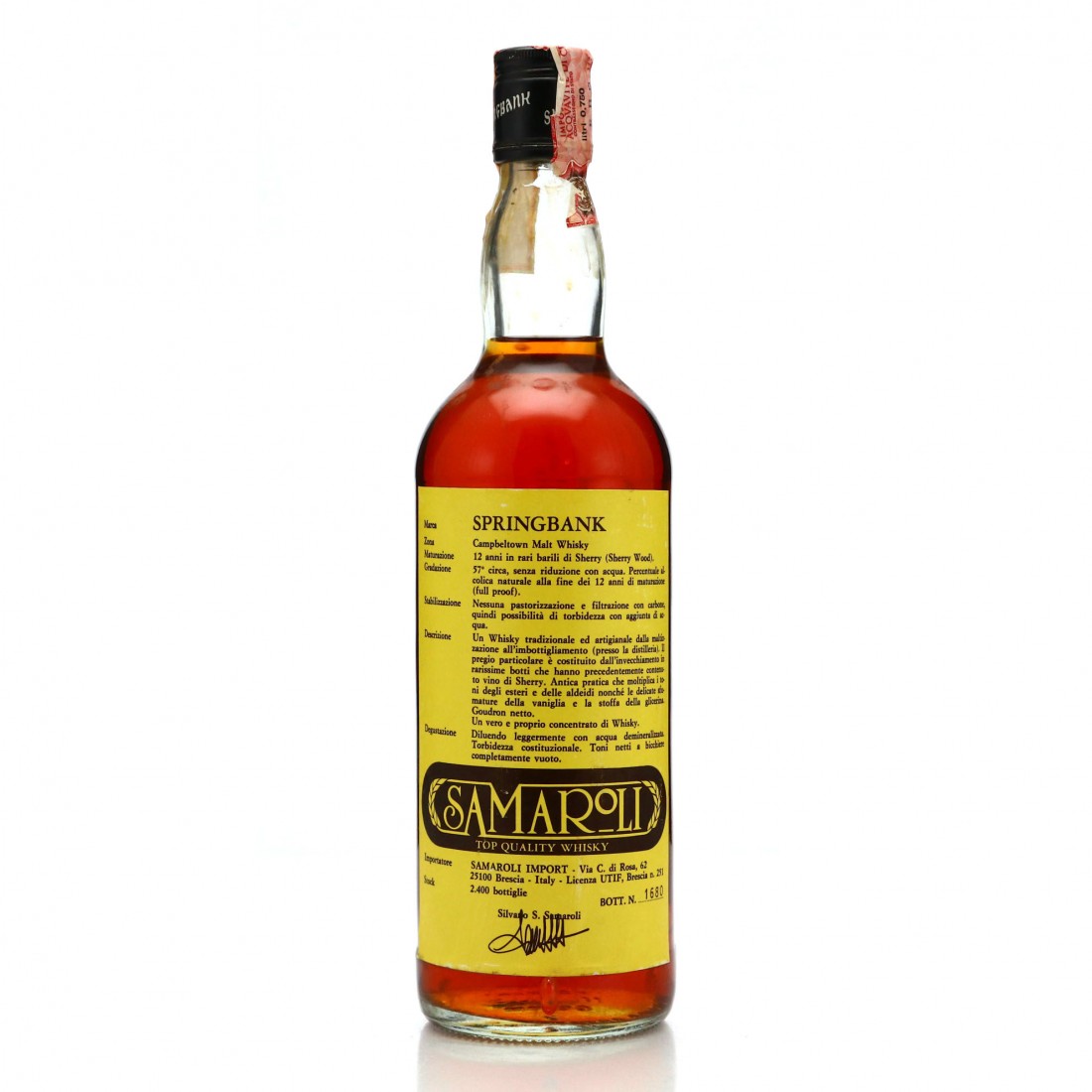 Springbank 12 Year Old Cask Strength Sherry Casks 1980s / Samaroli ...