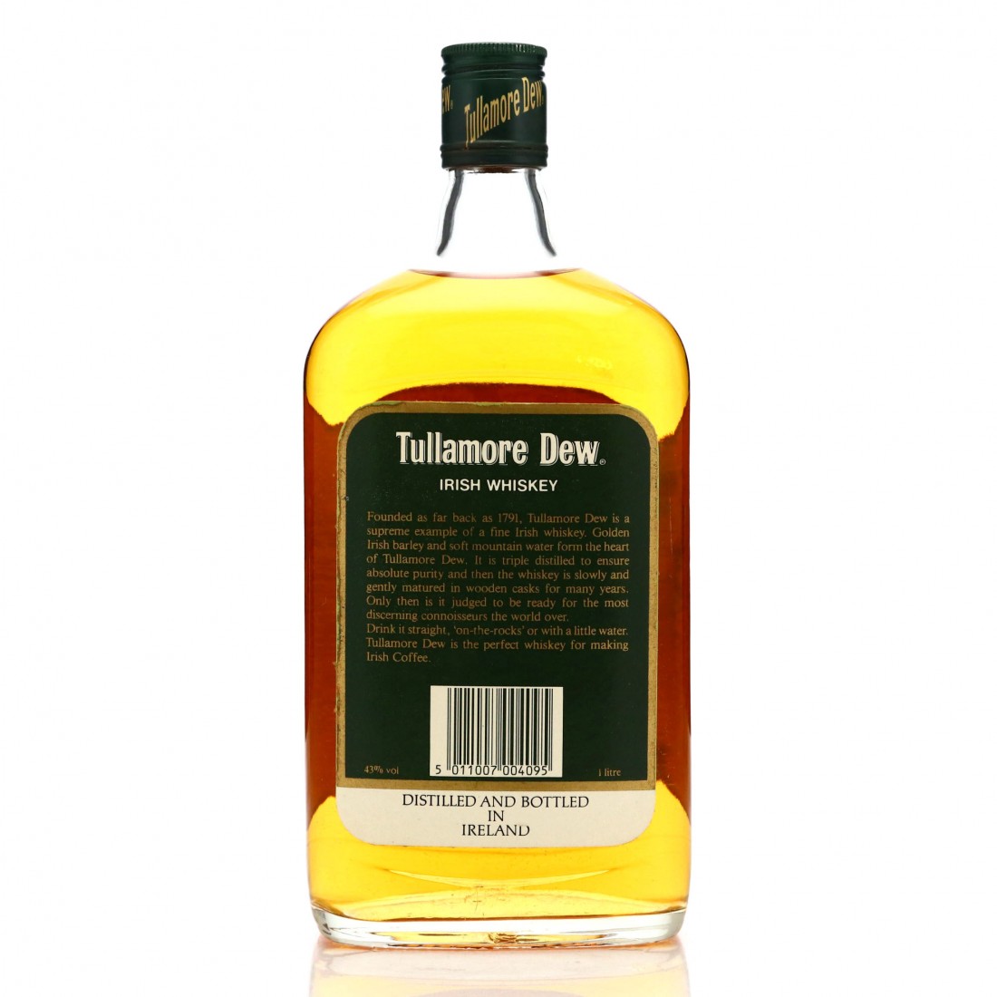 Tullamore Dew Irish Whiskey 1 Litre 1980s | Whisky Auctioneer