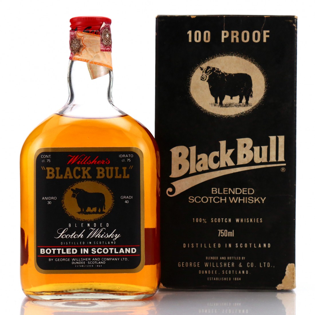 Black Bull Scotch Whisky 100 Proof 1980s Whisky Auctioneer
