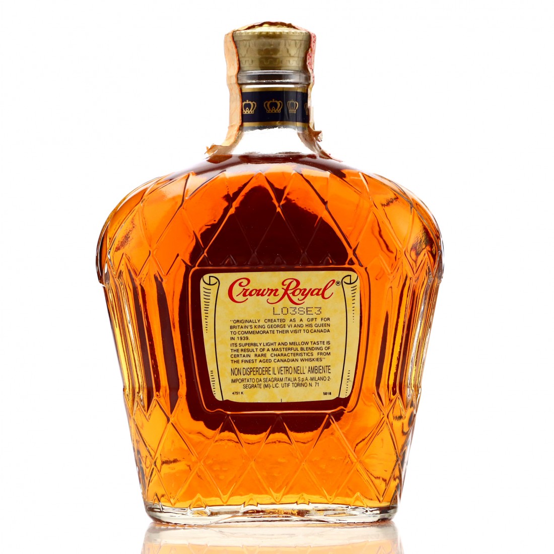 Seagram's Crown Royal 10 Year Old Canadian Whisky 1990s Whisky Auctioneer