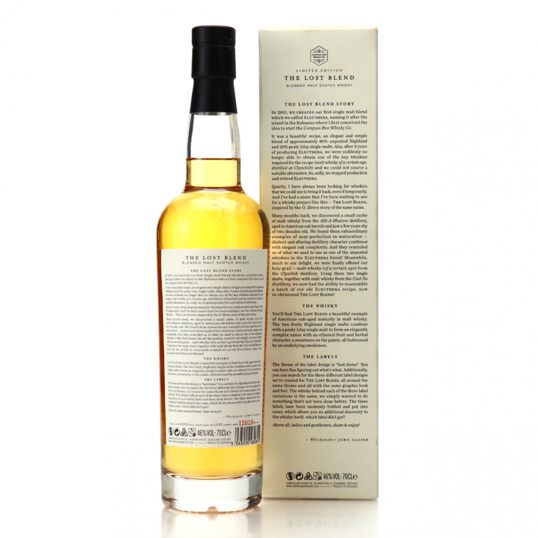 Compass Box The Lost Blend / Label 1 Whisky Auctioneer