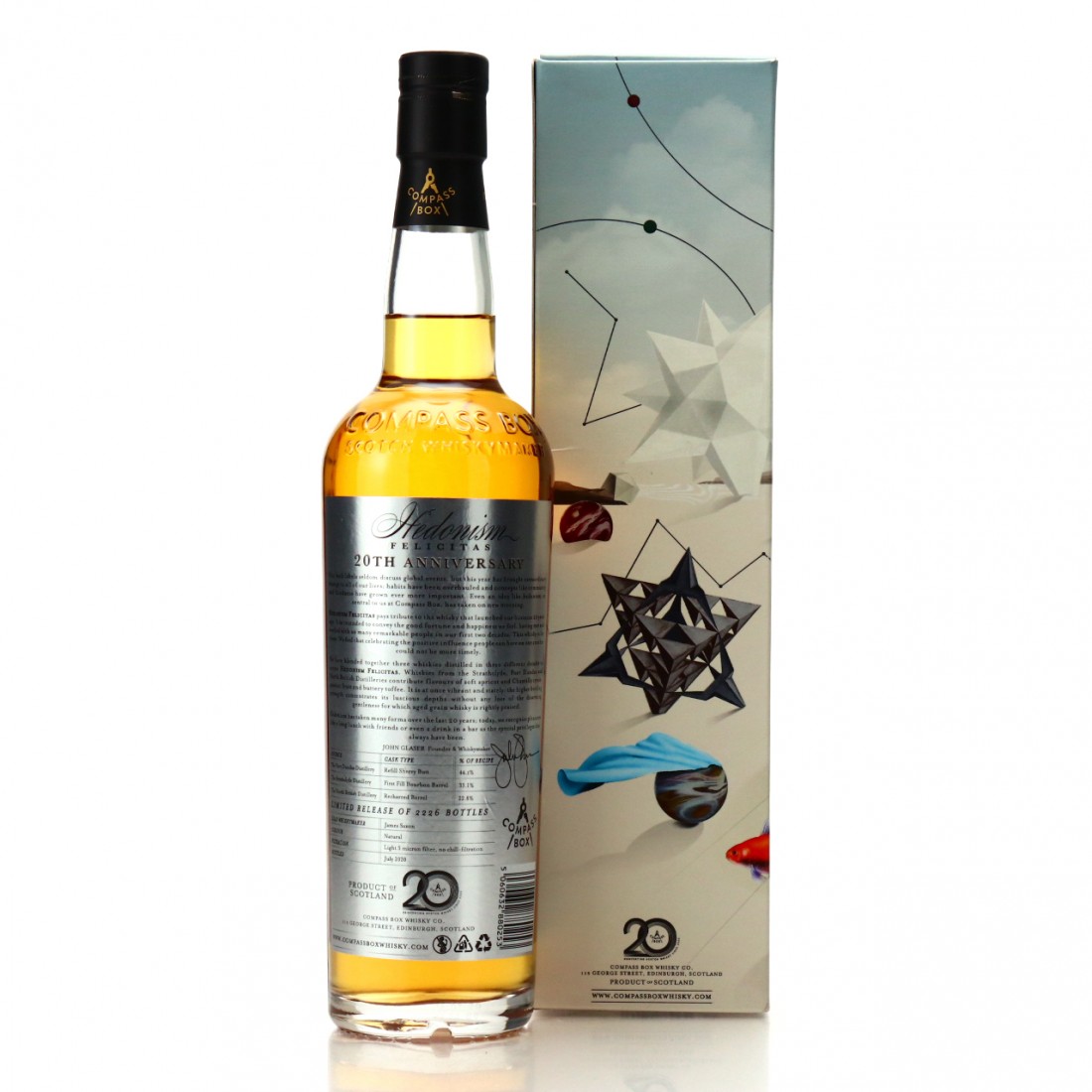 Compass Box Hedonism Felicitas / 20th Anniversary Whisky Auctioneer
