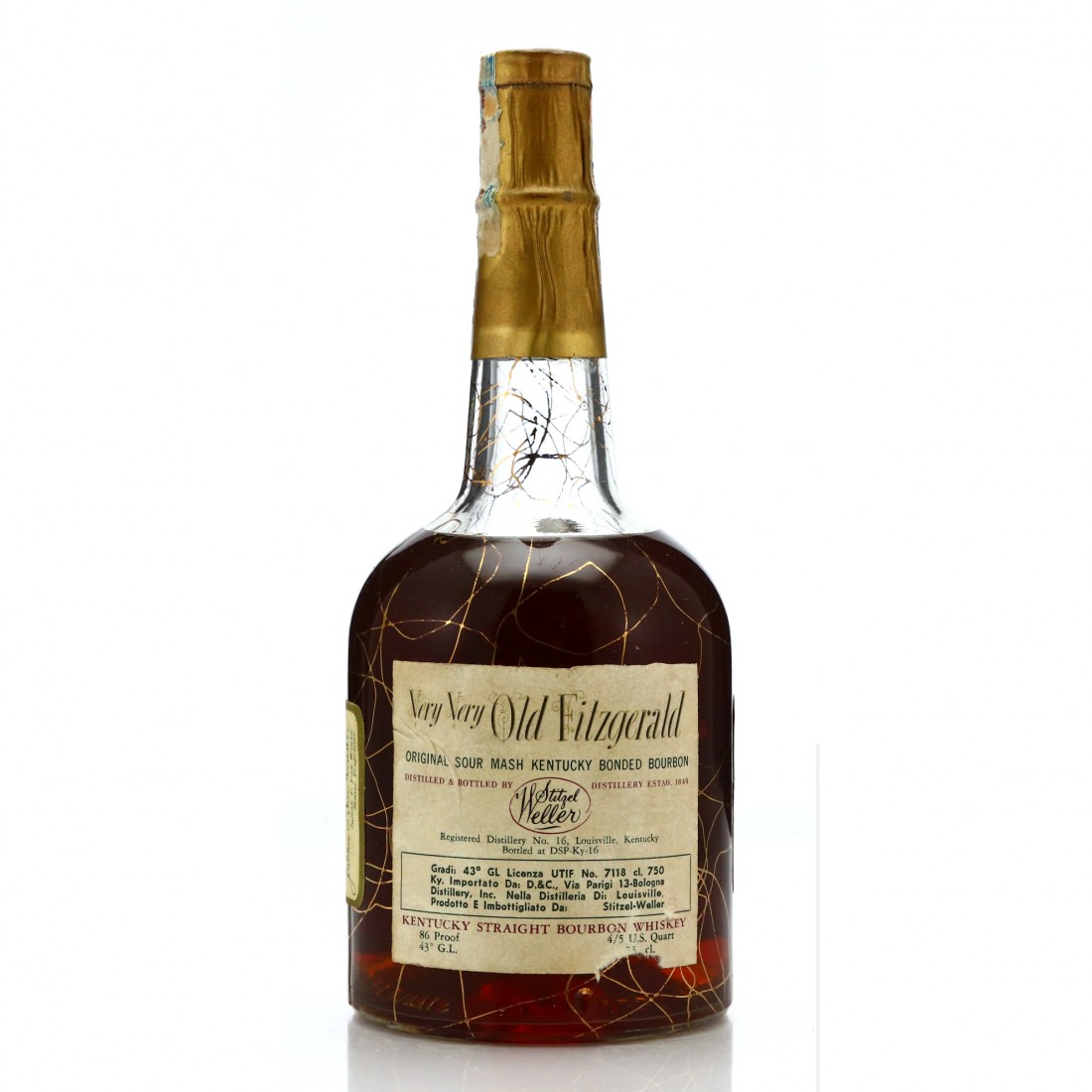 Very Very Old Fitzgerald Bottled in Bond 12 Year Old 86 Proof 1969 / StitzelWeller Whisky