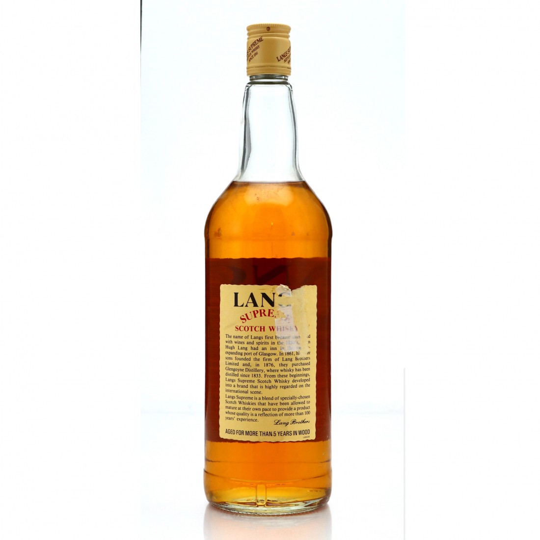 Langs Supreme Scotch Whisky 1 Litre 1980s | Whisky Auctioneer