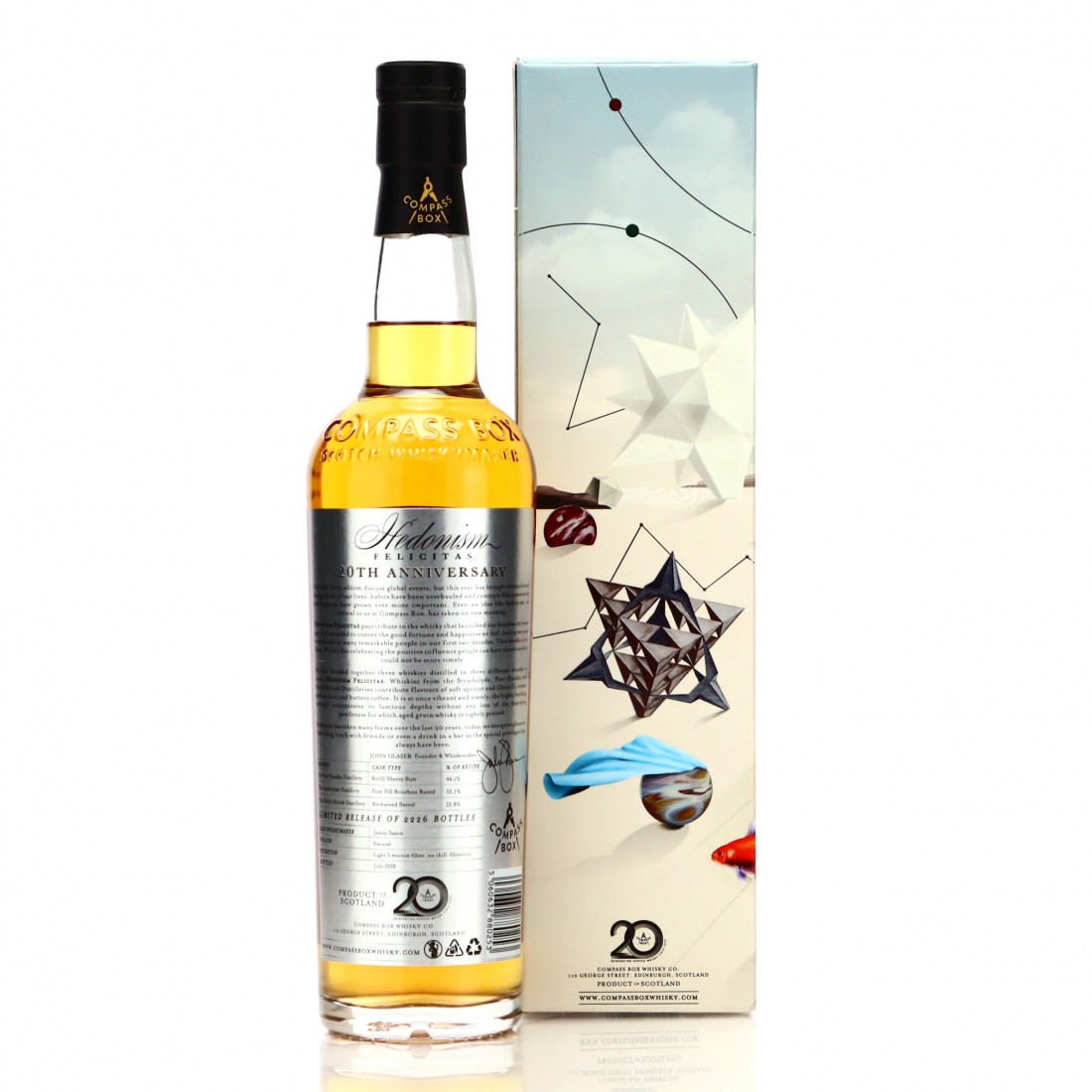 Compass Box Hedonism Felicitas / 20th Anniversary Whisky Auctioneer