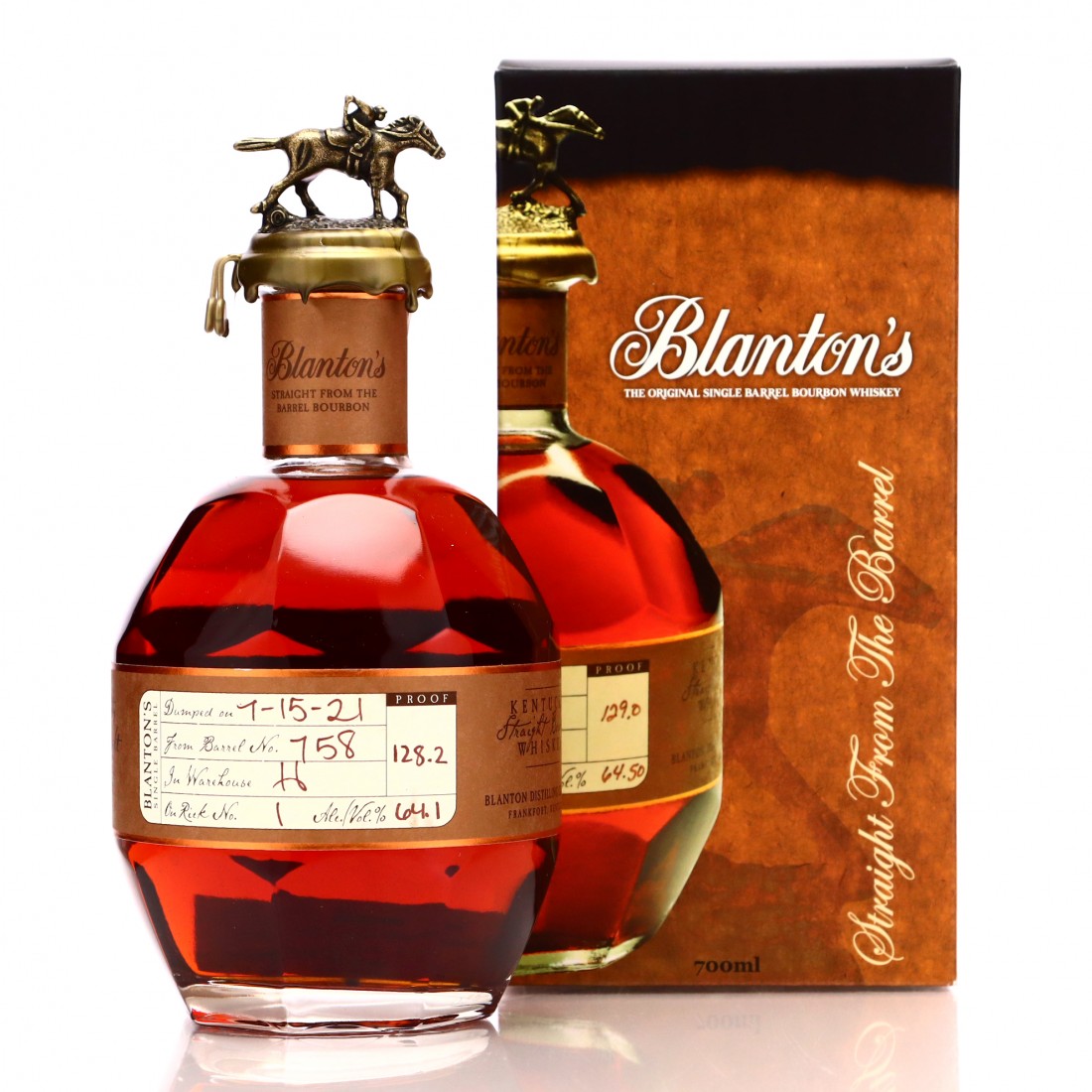 Blanton's Straight from the Barrel dumped 2021 70cl Whisky Auctioneer