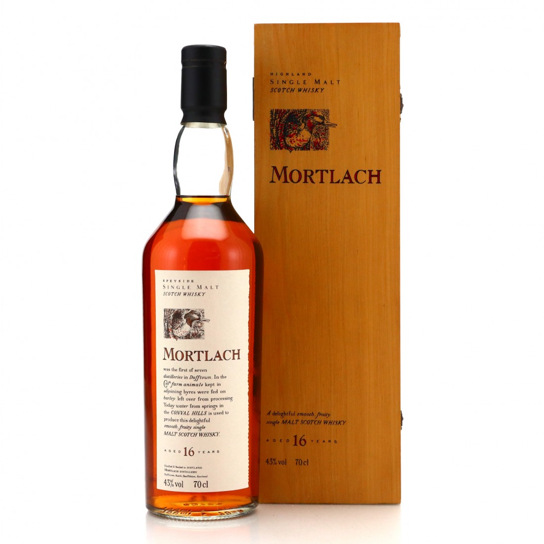Mortlach 16 Year Old Flora and Fauna / Wooden Box Whisky Auctioneer
