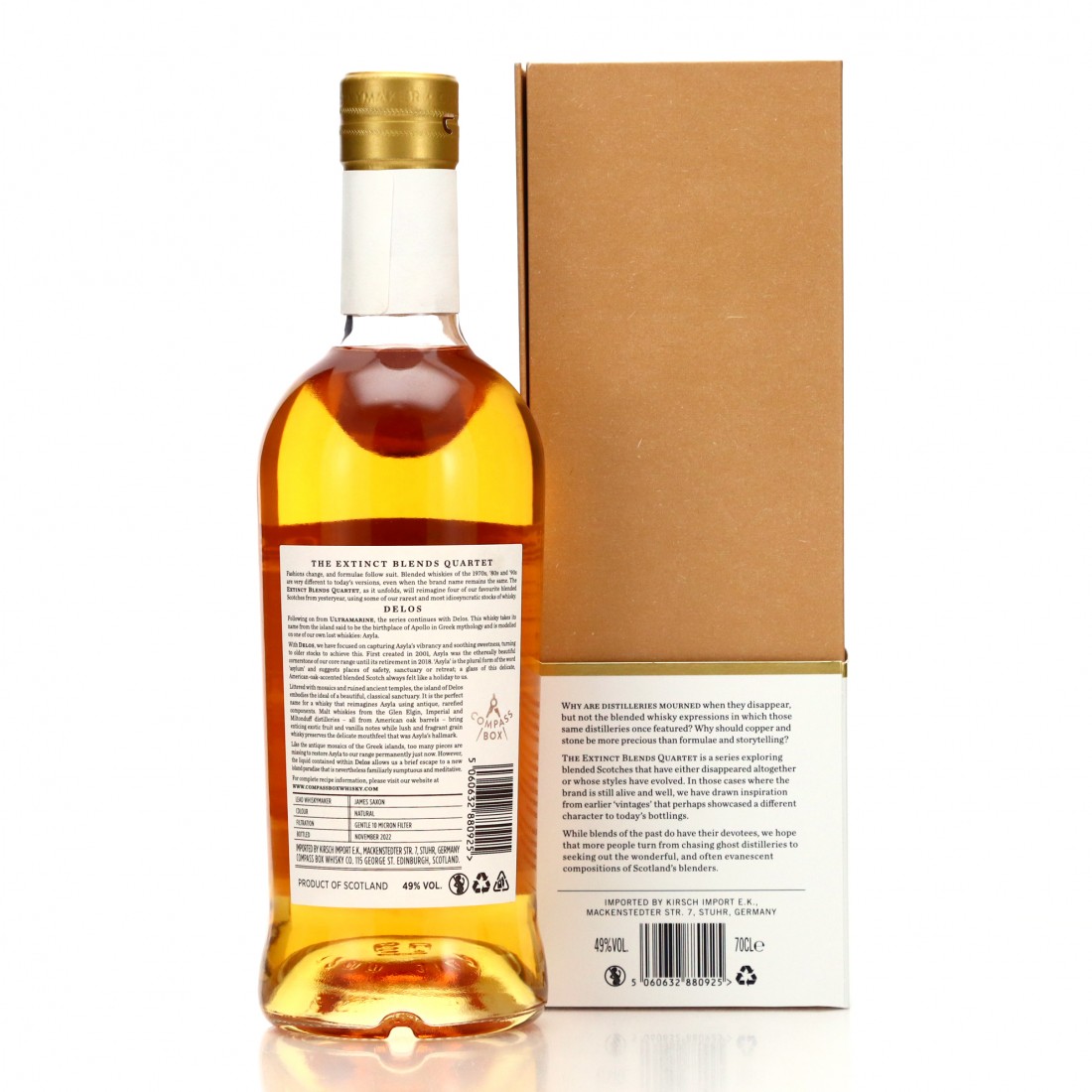 Compass Box The Extinct Blends Quartet Delos Whisky Auctioneer